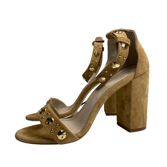 Maje Faria Suede Studded Heeled Sandals Women’s Size 40 - Picture 1 of 13